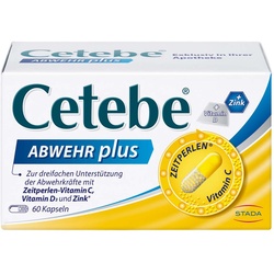 Cetebe Abwehr plus Vitamin C+Vitamin D3+Zink Kaps. 60 St