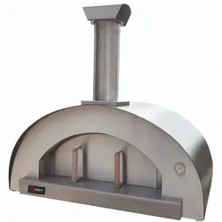 Halbprofessioneller Holzpizzaofen der Marke Cookout Portugal, Modell PREMIUM 90, in Grau
