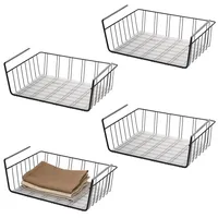 ELUNO Schrankkorb 4er Set inklusive Einlegeböden 41 x 0 x 0 cm schwarz