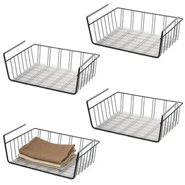 ELUNO Schrankkorb 4er Set inklusive Einlegeböden 41 x 0 x 0 cm schwarz