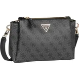 GUESS Noelle II Tri Comp Crossbody Bag Coal Logo - L