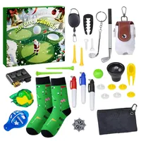 Golf Adventskalender 2025 für Männer Teenager, 24 Tägiger Weihnachts Countdown Kalender mit Golfbällen, Tees und Ballmarkern, Socken, Ideen für Papa, Ehemann oder Freund