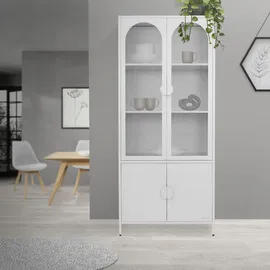 ML-Design Vitrinenschrank 80 x 185 x 40 cm Weiß