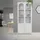 ML-Design Vitrinenschrank 80 x 185 x 40 cm Weiß