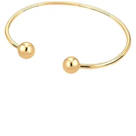 Elli Kugel Ball Geo Bangle Armreif 925 Sterling Silber goldfarben Größe 18