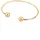 Elli Kugel Ball Geo Bangle Armreif 925 Sterling Silber goldfarben Größe 18