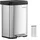 Songmics Mülleimer 50 l Silbern-Schwarz