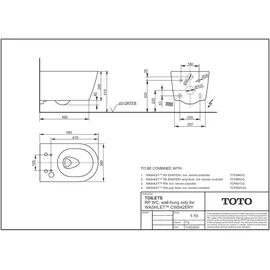 TOTO RP Wand-WC für Washlet