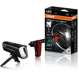 Osram LEDsBIKE Race 80 Set wiederaufladbares Fahrradlichtset, StVZO-zugelassenes Front- und Rück-LED-Lichtset, Mehrere Beleuchtungsmodi, DREI Helligkeitsstufen, 80 Lux