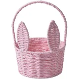 Weidenkorb Mit Henkel Kinder, Osterkörbchen Osterkörbe Hase Mit Ohren Zum BefüLlen, Ostern Körbchen Korb Geflochten Rund Geflochtener Korb OsterköRbchen Henkelkorb Geflochten, Ostereiersuche