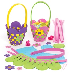 Bastelset Blumenkörbe zum Flechten (pro Set 4) Flecht und Weben Bastelsets