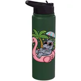 Sommer Strand Pool Party Hippo aufblasbare Flamingo Hawaiian Stainless Steel Insulated Water Bottle