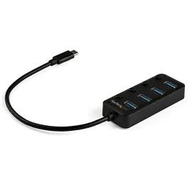 Startech StarTech.com 4 Port USB-C Hub - 4x USB-A mit individuellen An/Aus-Schaltern - Schwarz