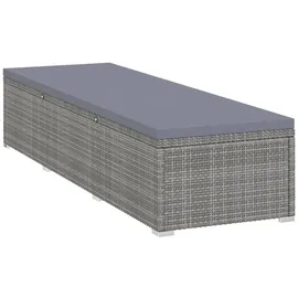 vidaXL Sonnenliege 195 x 60 x 31 cm grau