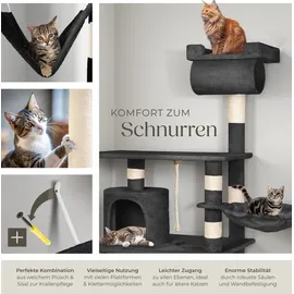 Tectake Stokeley Kratzbaum 141 cm schwarz