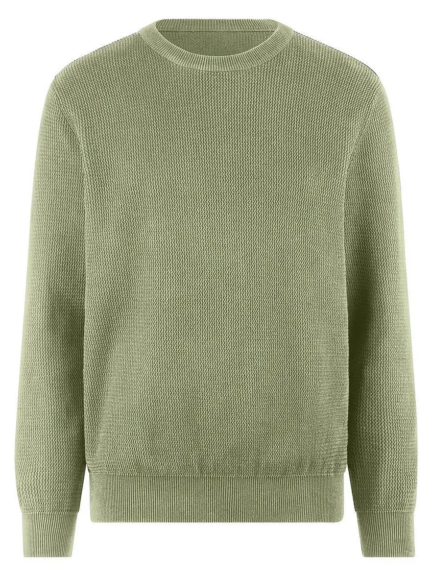 Rundhals-Pullover Louis Sayn grün, 48