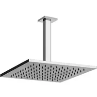 GESSI Emporio Antikalk-Kopfbrause 300mm mit Gelenk, quadratischer Deckenarm, Rosette