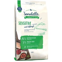 Sanabelle Sensitive mit Geflügel Katzentrockenfutter Sparpaket 2 x 2 Kilogramm