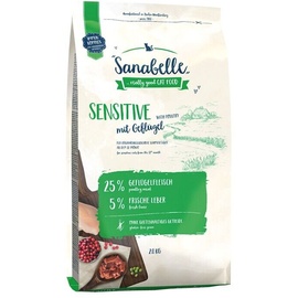 Sanabelle Sensitive mit Geflügel Katzentrockenfutter Sparpaket 2 x 2 Kilogramm