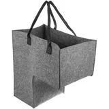 Garneck L-Förmiger Aufbewahrungskorb Filz Treppenkorb Mit Ledergriffen 16.54X16.14X10.04In Spielzeugkorb Und Wäschekorb Für Zuhause Und Kindergarten