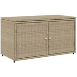 vidaXL Gartenschrank Beige 110x55x60,5 cm Poly Rattan