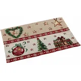 Dreams Platzset »Gobelin, Weihnachtsdeko«, (Set, 4 St.), beige