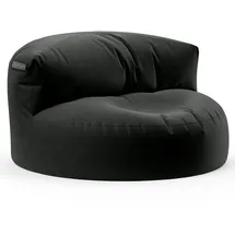 Green Bean Indoor Schwarz, Textil, Füllung: EPS Mikroperlen,Styroporkugeln,Styroporkugeln, Rund, 90x50x50 cm, Hergestellt in Deutschland, Gartenmöbel, Outdoor-Sitzsäcke