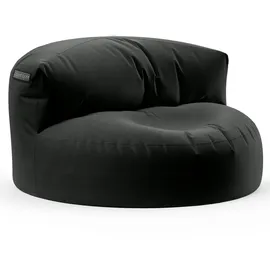 Green Bean Indoor Schwarz, Textil, Füllung: EPS Mikroperlen,Styroporkugeln,Styroporkugeln, Rund, 90x50x50 cm, Hergestellt in Deutschland, Gartenmöbel, Outdoor-Sitzsäcke