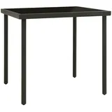 vidaXL Garten-Esstisch Anthrazit 80x80x72 cm Glas und Stahl