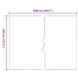vidaXL Transparente Plane 400 x 1000 cm Transparent