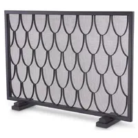 Casa Padrino Luxus Kaminschirm Stahl 84 x 15 x 57 cm Schwarz