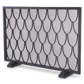 Casa Padrino Luxus Kaminschirm Stahl 84 x 15 x 57 cm Schwarz