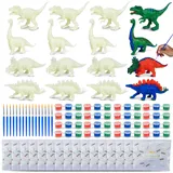 BONNYCO Dinosaurier Mitgebsel Kindergeburtstag, Malset 16 Stück Mitbringsel Kindergeburtstag Gastgeschenke. Kleine Geschenke für Kinder, Dino Pinata Füllung. Give Aways, Basteln für Kinder Jungen