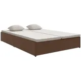 vidaXL Sonnenliege mit Auflagen Verstellbar Gartenmöbel Liege Gartenliege Liegestuhl Relaxliege Sonnenbett Doppelliege Poly Rattan Braun