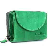 Chunkyrayan Echtleder Damen Geldbörse Hochwertig Vintage RFID Schutz inklusive Leder Schlüsselanhänger GB-3 Green