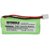 Extensilo passend für Siemens Gigaset A260 DUO, AL110a, A260 TRIO, A260, A265, Akku Akku NiMH 850 mAh (2,4 V), Leistungsfähiger Austausch-Akku für Telefon, Festnetz oder schnurloses schwarz