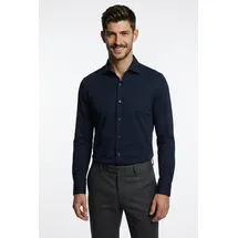 Olymp Langarmhemd Level Five 24/Seven Businesshemd, body fit, New York Kentkragen, Jersey blau 38