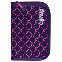 ergobag Federmäppchen Set 22-teilig, Lyra Buntstifte, Stundenplan-Fach, Kleingeld Fach, Lineal PerlentauchBär - Lila