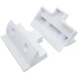 Solar Panel Halterungen,Asudaro 2St Solarpanel Montagehalterung UV-beständig Kunststoff Solarpanel Dachhalterung Seitenhalterungen Für Boote Wohnwagen Wohnmobile 180mmx90mmx65 mm,Weiß