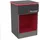 X Rocker Nachtschrank Carbon-Tek 36 x 54 x 33 cm Schwarz/Rot