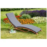 Merxx Cuba Gartenliege 208 x 60 x 106 cm Braun