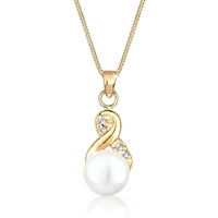 Elli Perlenkette Infinity Perle Kristalle 925 Silber