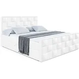 altdecor Boxbett, Weiß Hochglanz, Holzwerkstoff, Höhe ca. 21 cm 180x200 cm Schlafzimmer, Betten, Boxspringbetten
