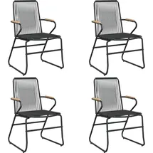 vidaXL Gartenstuhl 58 x 59 x 85,5 cm schwarz 4 St.