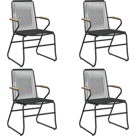 vidaXL Gartenstuhl 58 x 59 x 85,5 cm schwarz 4 St.