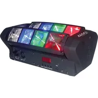 Ibiza LED8-MINI Minispinne mit RGBB-Lichteffekt Schwarz