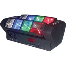 Ibiza LED8-MINI Minispinne mit RGBB-Lichteffekt Schwarz