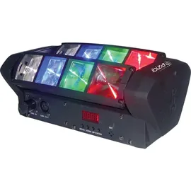 Ibiza LED8-MINI Minispinne mit RGBB-Lichteffekt Schwarz