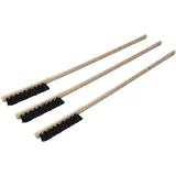 Fdit 3-teilige Vogelkäfig-Reinigungsbürste Langgriff-Vogelreinigungsbürste Holzgriff Vogelkäfig-Reinigungswerkzeug mit komfortablem Griff für die Käfigreinigung