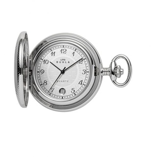 RUHLA UMR Uhrenmanufaktur Ruhla Taschenuhr mit Kette 8835 mit Datum  NEU